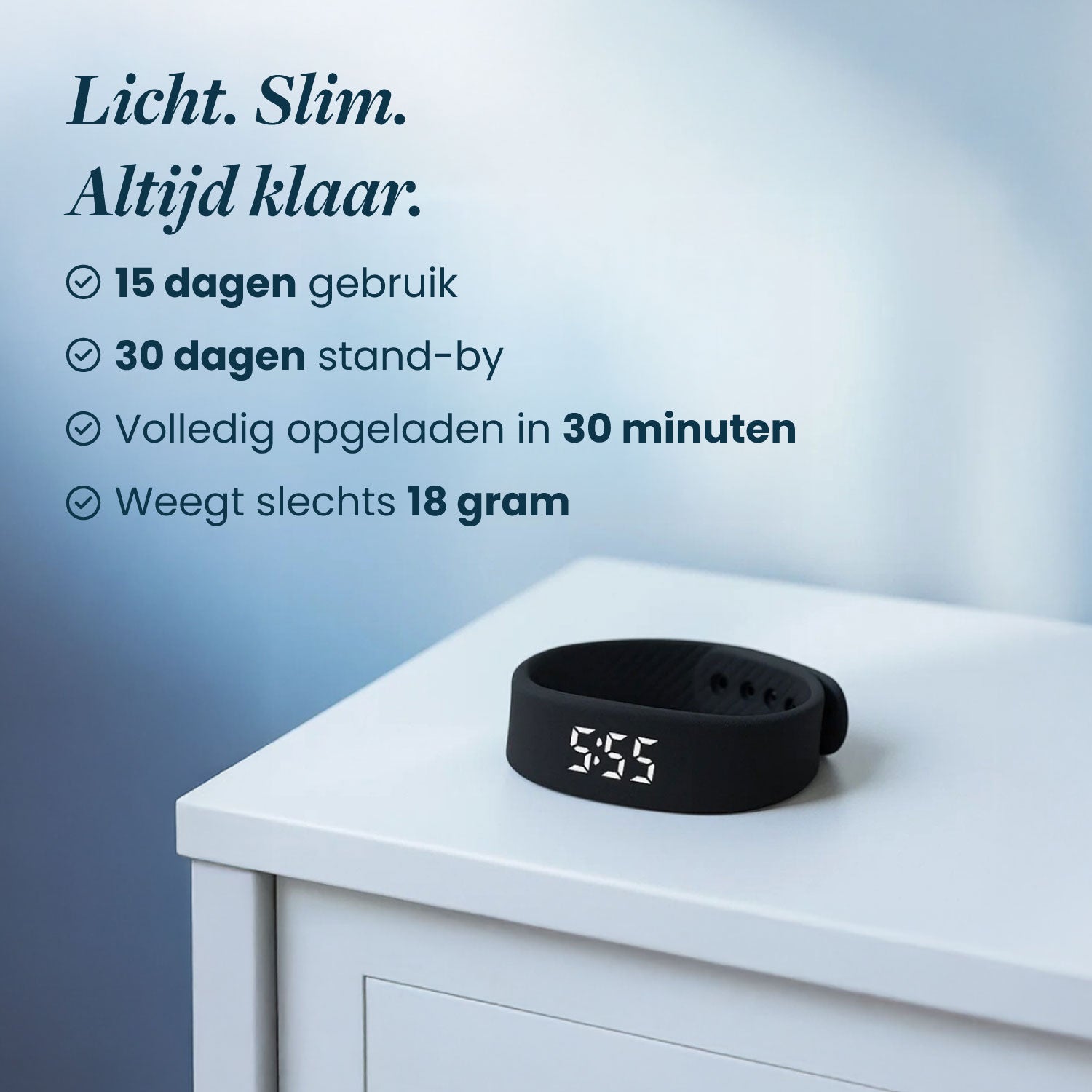 Wekkerarmband ‘Rise’